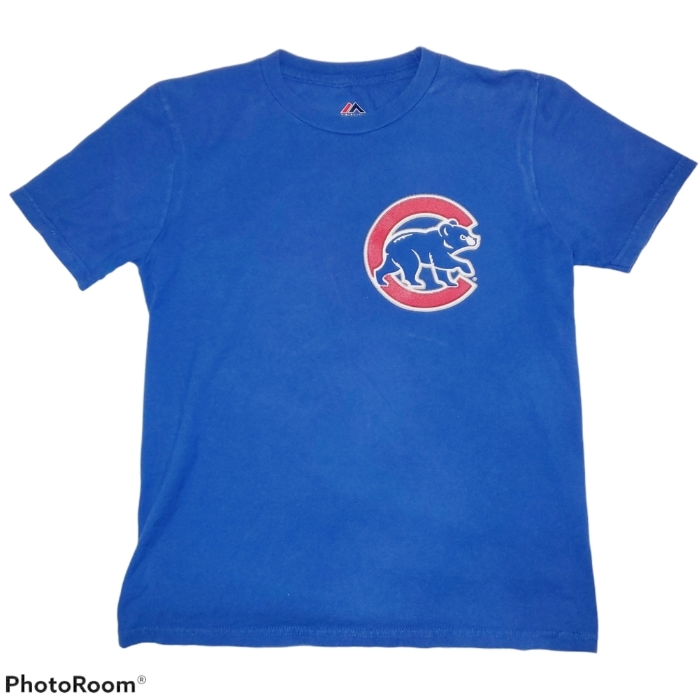 Youth Majestic Chicago Cubs Kris Bryant #17 Graphic T-Shirt - Size M (10/12)